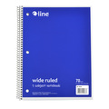 C-Line Products 1-Subject Notebook, Wide Ruled, Blue, PK24 22038-CT